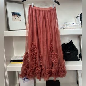 Anthropologie tulle ruffle skirt